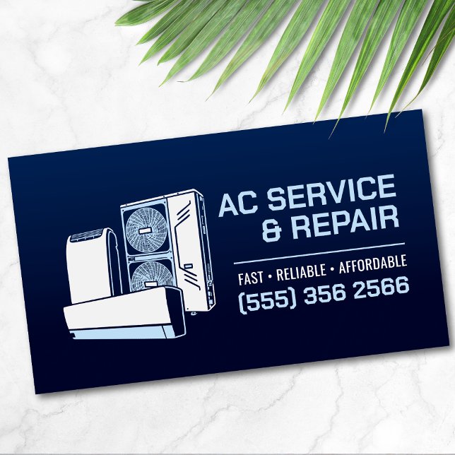 Air Conditioning – Repair • Service • Installation Business Card (Creator Uploaded)