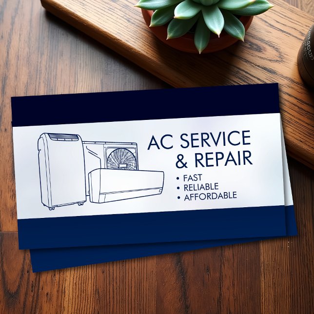 Air Conditioning – Repair, Service, Installation Business Card (Creator Uploaded)