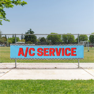 Air Conditioning Service Automotive Shop Large Blu Banner