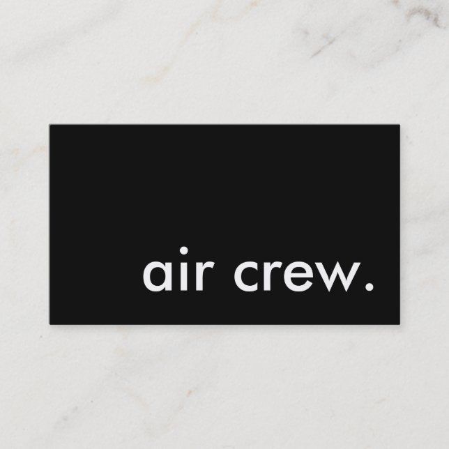 air crew. business card (Front)