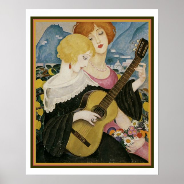 "Air de Capri" 1923 Gerda Wegener 16 x 20 Poster (Front)