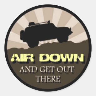 AIR DOWN CLASSIC ROUND STICKER