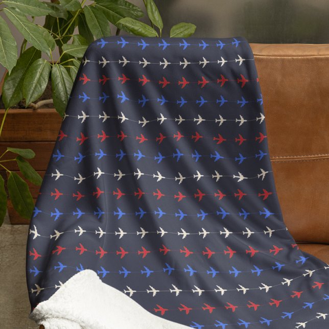 Air Fly Aero Airlines Aeroplanes Fleece Blanket (Creator Uploaded)