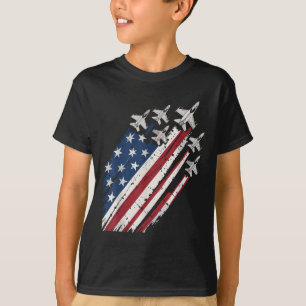 Air Force American Flag Patriotic Red White Blue 4 T-Shirt