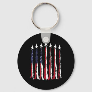 Air Force American Usa Flag 4th Of July Patriotic Key Ring