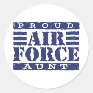 Air Force Aunt Classic Round Sticker