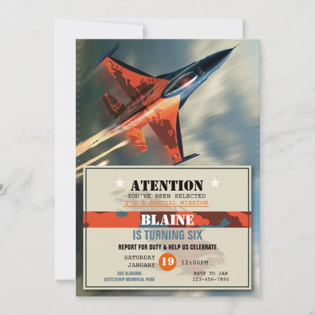 Air Force Birthday Invitation (Front)
