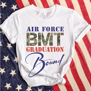 Air Force BMT Graduation Bound Front Back Light T-Shirt