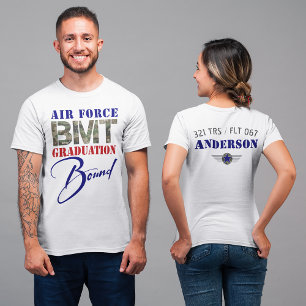 Air Force BMT Graduation Bound Front Back Light T-Shirt
