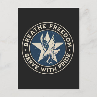 Air Force - Breathe freedom, serve with pride. Postcard