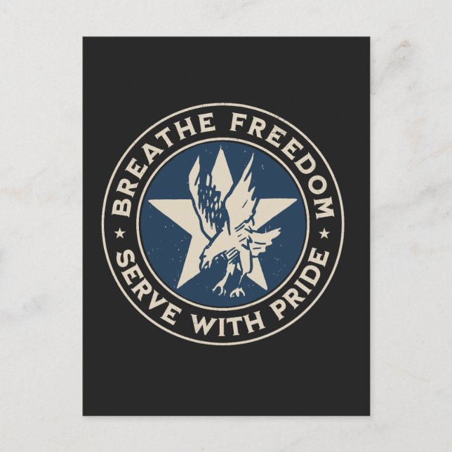 Air Force - Breathe freedom, serve with pride. Postcard (Front)