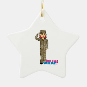 Air Force Camo Red Ceramic Tree Decoration