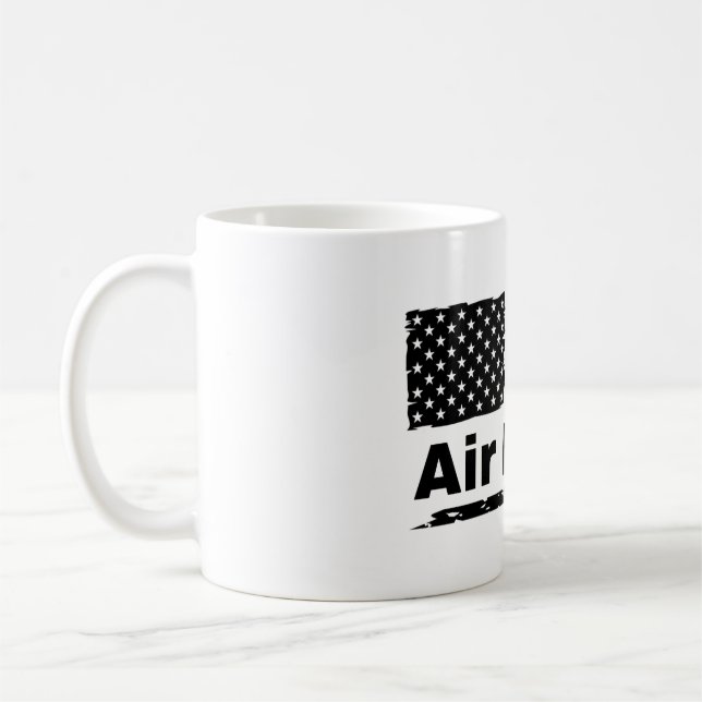 Air Force classic coffee much with flag Coffee Mug (Left)