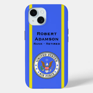 Air Force colors and emblem -- personalize  iPhone 15 Case
