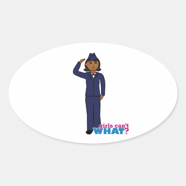 Air Force Dress Blues Dark Oval Sticker (Front)