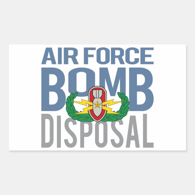 Air Force EOD Senior Rectangular Sticker (Front)