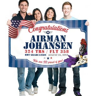 Air Force Graduation 324 TRS Knights Mascot 3x5' Banner