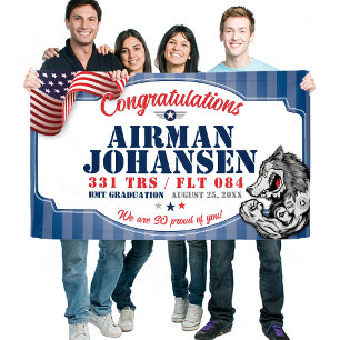 Air Force Graduation 331 TRS Wolf Pack Mascot 3x5' Banner