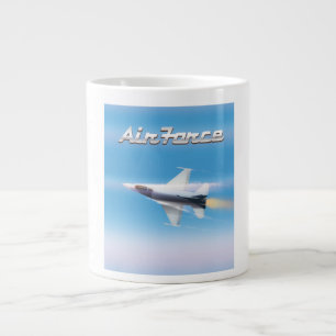 Air Force Jet Poster Large Coffee Mug
