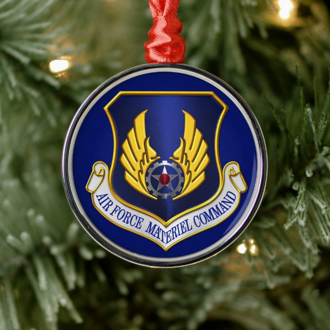Air Force Materiel Command Customised Christmas Metal Tree Decoration (Tree)