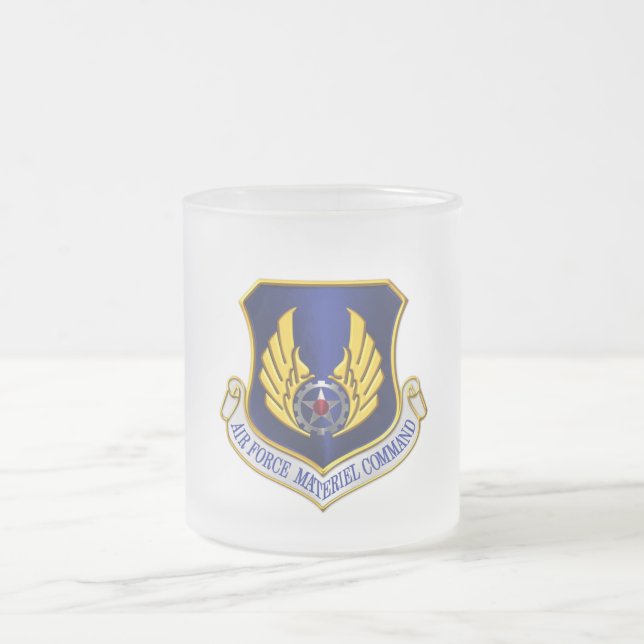 Air Force Materiel Command Customised Frosted Glass Coffee Mug (Center)