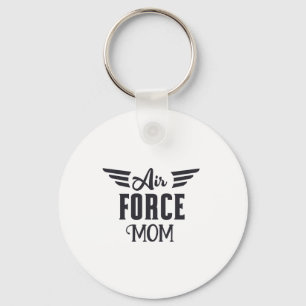 Air force Mom Button Keychain