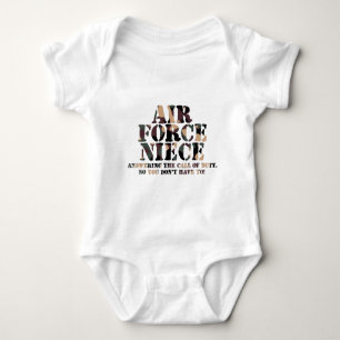 Air Force Niece Answering Call Baby Bodysuit