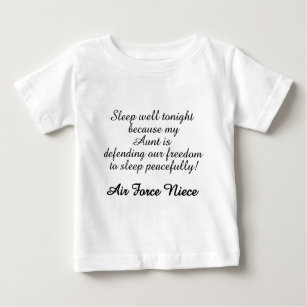 Air Force Niece Sleep Well Aunt Baby T-Shirt