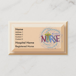Air Force Nurse Motto custom name business cards
