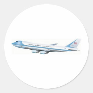 Air Force One Classic Round Sticker