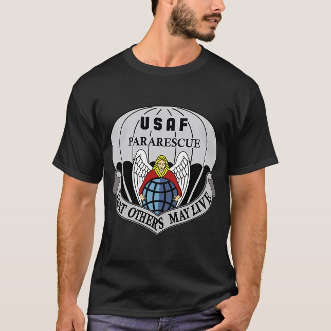 Air Force Pararescue Insignia PJ Military Veteran  T-Shirt (Front)