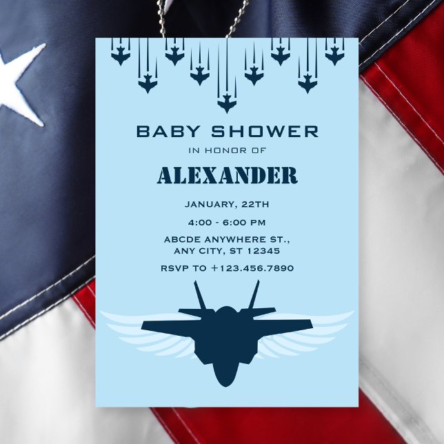 Air Force Pilot baby shower Invitation (Creator Uploaded)