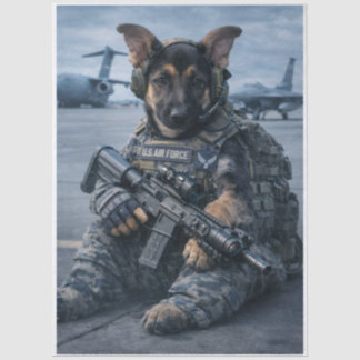 Air Force Pupper Tissue Paper