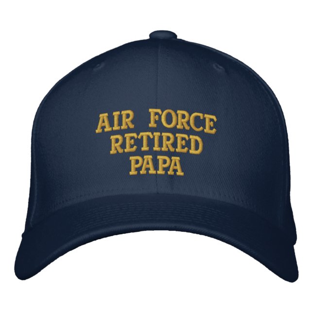 Air Force retired Papa embroidered cap (Front)