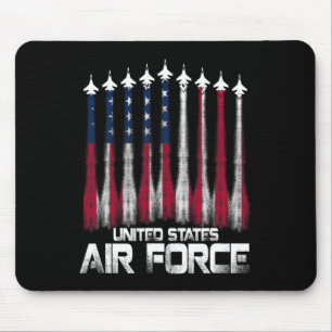 Air Force Us Veterans American Flag 4th Of July Pa Mouse Pad