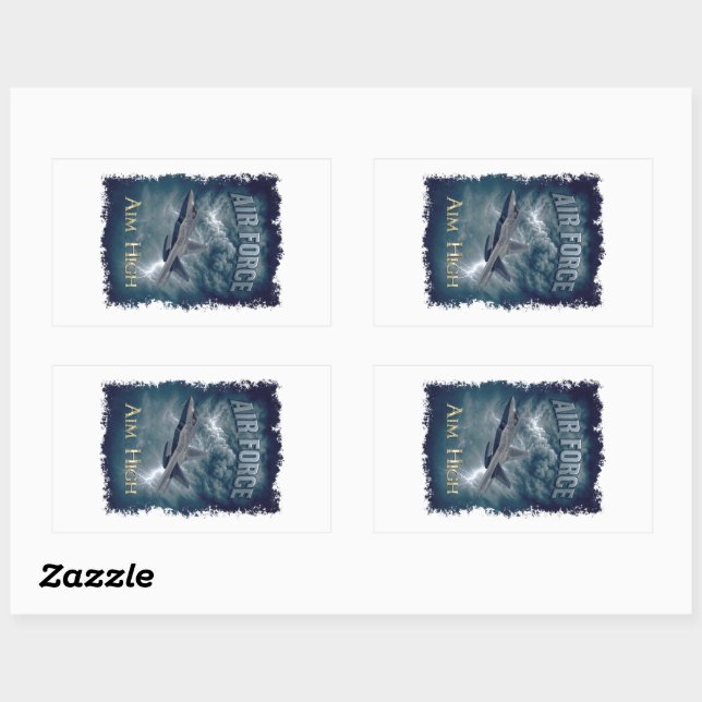 Air Force (USAF) Rectangular Sticker (Sheet)