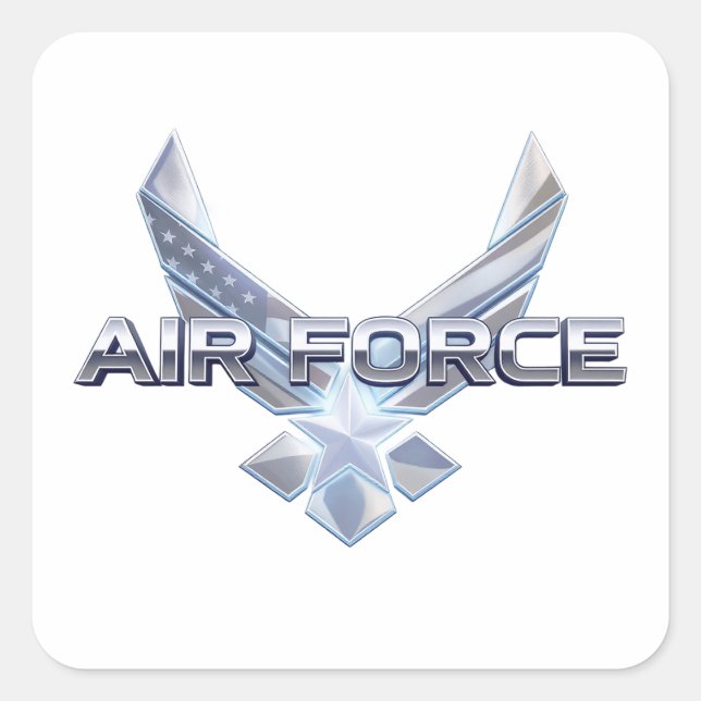 Air Force (USAF) Square Sticker (Front)