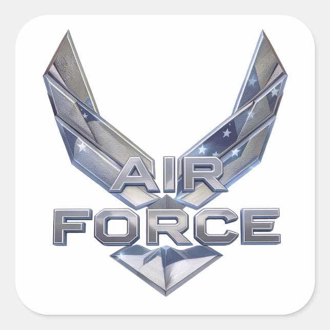 Air Force (USAF) Square Sticker (Front)