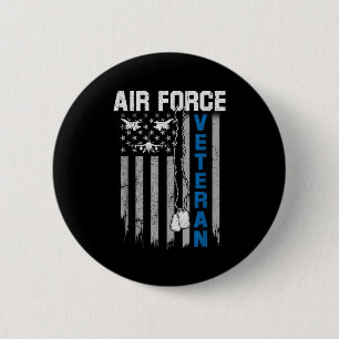 Air force veteran flag usa american usaf airman ve 6 cm round badge