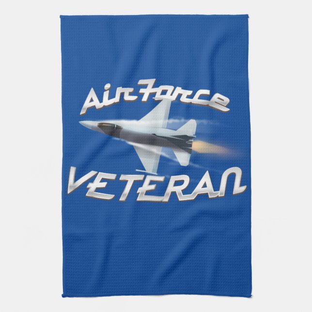 Air Force Veteran Tea Towel (Vertical)