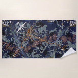 Air France : De nuit et de jour dans tous les ciel Beach Towel