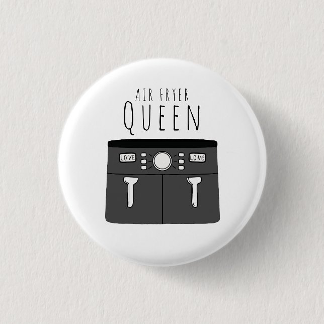 Air Fryer Queen 3 Cm Round Badge (Front)