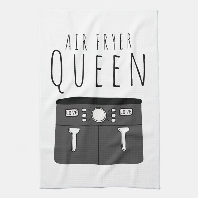 Air Fryer Queen Tea Towel (Vertical)