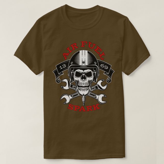 Air Fuel Spark Automobile Car Motorcycle Bike Repa T-Shirt (Design Front)