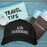 Air Goddess Typography, Wanderlust, Simple Embroidered Hat<br><div class="desc">Air Goddess Typography,  Wanderlust,  Simple Embroidered Baseball Cap.

Ignite your passion for adventure with our Wanderlust cap. This stylish cap features a  design that speaks to the heart of every travel enthusiast.

Copyright Soar In Style Designs.</div>