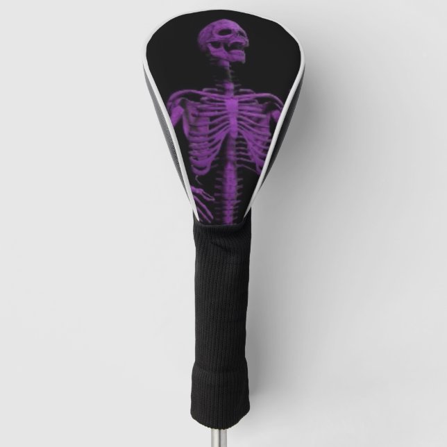 air guitar purple skeleton golf head cover (Front)