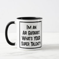 Air Guitarist Super Talent. Two Tone Coffee Mug
