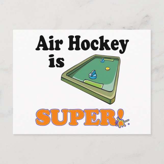 air hockey is super postcard (Front)