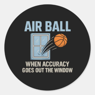 Air Ll Sketll Humor Graphic Design  Classic Round Sticker