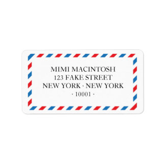 Air Mail Designed Address Labels